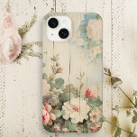 Blommigten Rustic på Barn Siding<br><div class="desc">Utformning av mycket söt blommigt med hörnsprejer av vattenfärgen vit och rosa ros och vilda blommor på den sterila gårdshuset som ligger på spåret.</div>