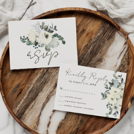 Blommigten Rustic Sage Grönt Bröllop OSA Kort