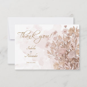 Blommigten Rustic Sepia - Vintage Garden Stil Tack Kort