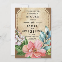 Blommigten Rustik utseende vattenfärg