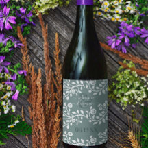 Blommigten Sage Grönt Elegant Art Personlig Bröllo