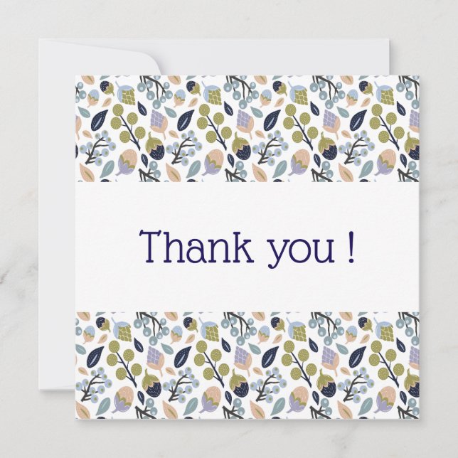 Blommigten Säsong - tackkort - Anpassade Tack Kort (Framsida)