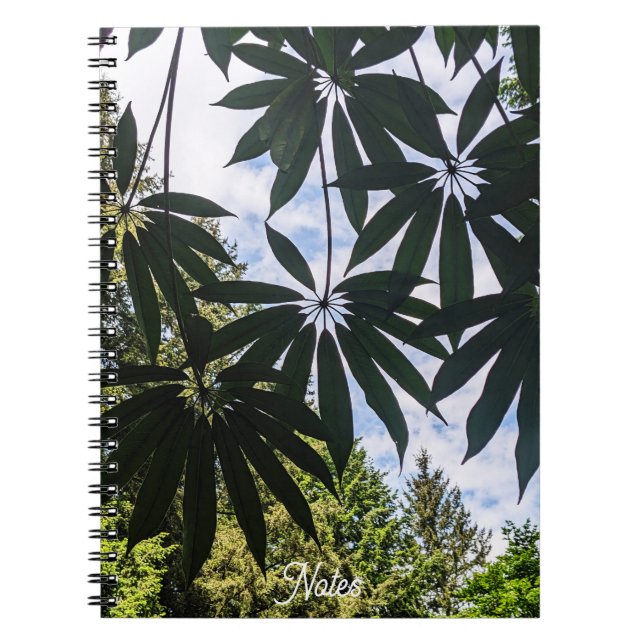 Blommigten Schefflera Plant Lövs Anteckningsbok (Framsidan)