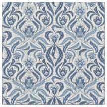 Blommigten Skador för blå och vit Löv