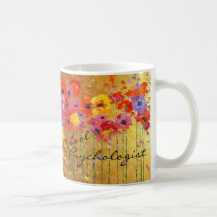 Blommigten skolar psykologmuggen kaffemugg