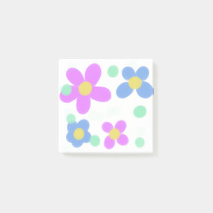 Blommigten Skriv ut mod punkter Post-it Block