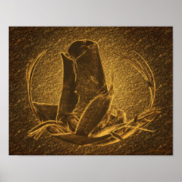 Blommigten Skriv ut Rosenknopp abstrakt Poster