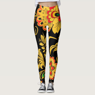 Blommigten skriver ut yoga byxor-bilder leggings