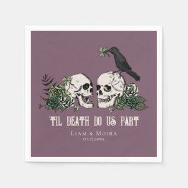 Blommigten Skull för Til Dödsgotisk St patricks da Pappersservett