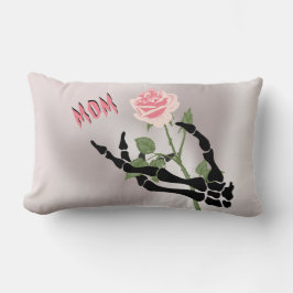Blommigten Skull Hand Lumbarkudde