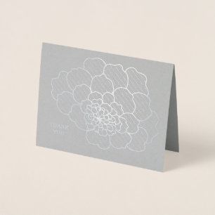 Blommigten söt Foil  design blank - tackkort Folierat Kort