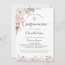 Blommigten Spansk bekräftelsematch och Mint Inbjudningar