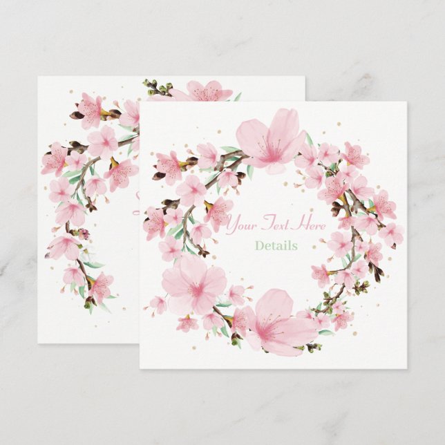 Blommigten Spara datum Datumet (Fram/baksida)