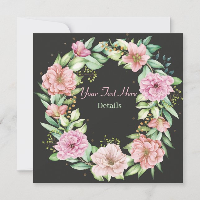 Blommigten Spara datum Datumet (Framsida)