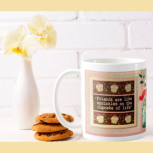 Blommigten speciellt vändelmeddelande Bouquet Kaffemugg