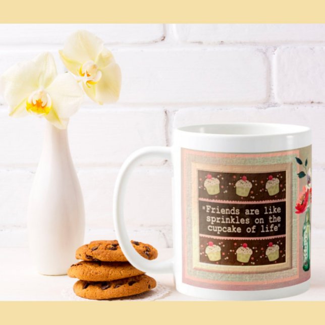 Blommigten speciellt vändelmeddelande Bouquet Kaffemugg (Skapare uppladdad)
