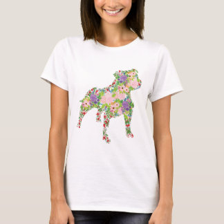 Blommigten Staffordshire Bull Terrier T Shirt