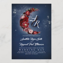 Blommigten Starry Night Måne Bröllop