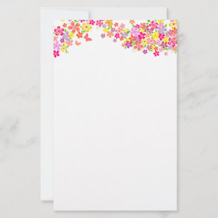 Blommigten Stationery Papper-Summer Brevpapper