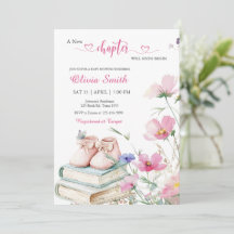 Blommigten Storybook Baby Shower för vattenfärgen 