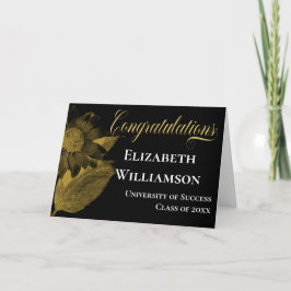 Blommigten studenten Grattis Elegant Kort