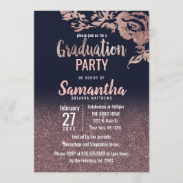 Blommigten Studenten vid Glittren sjön Ro, Guld Inbjudningar