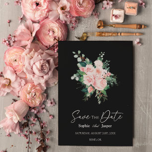 Blommigten Svarta Bröllop spara datum Datumet
