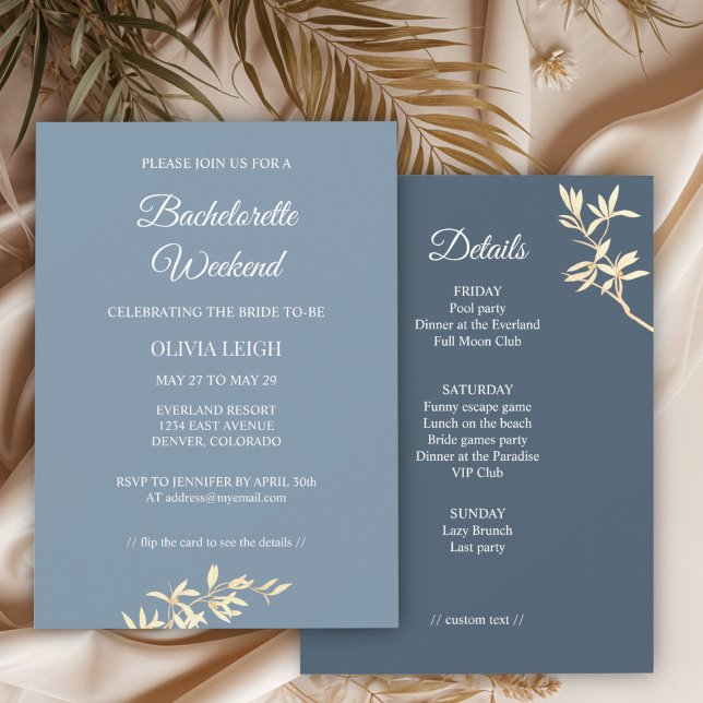 Blommigten Symphony Bachelorette Helg Inbjudningar (Skapare uppladdad)