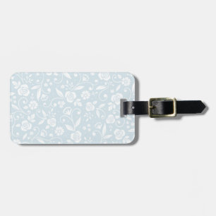 Blommigten Tag Blue & White Bagagebricka
