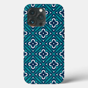 Blommigten Tavy, Teal & White