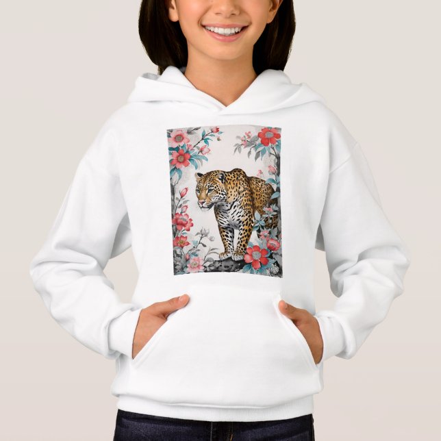 Blommigten Tiger T Shirt (Framsida)
