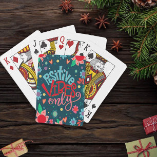 Blommigten trendig Modern Roligt Positive Vibes Casinokort
