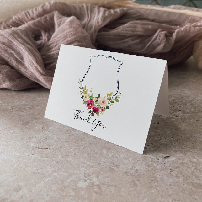 Blommigten Tropisk färgfull Vapensköld, uppfälld B Tack Kort (Skapare uppladdad)