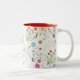 Blommigten Två-Tonar muggen Två-Tonad Mugg