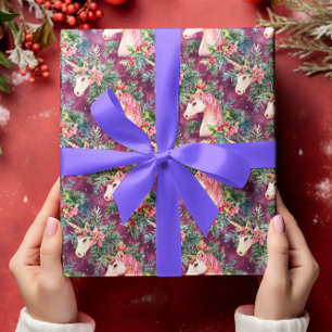 Blommigten Unicorn-Helgdag Presentpapper