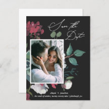 Blommigten Vackerfärg Svart Spara datum