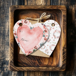 Blommigten valentineser Hjärtformade gåva Gåvor Etiketter