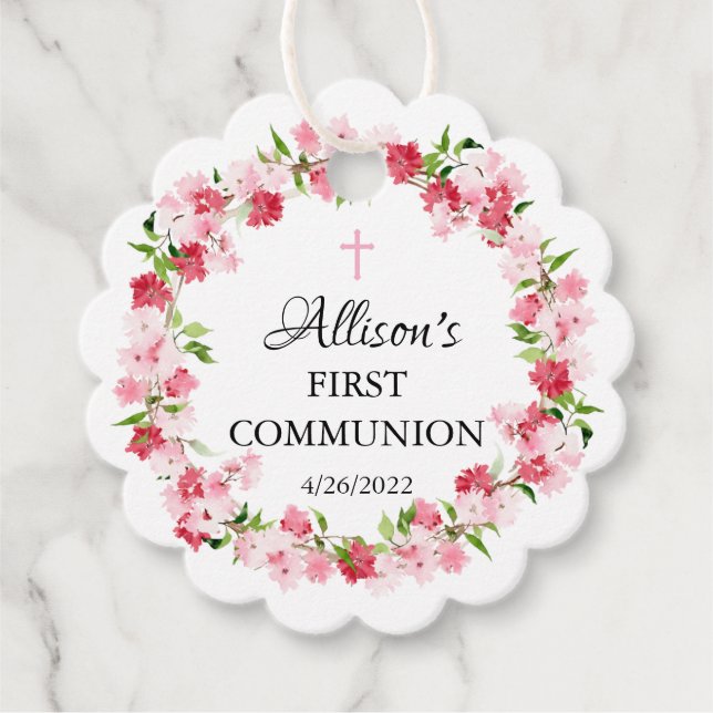 Blommigten Vår Blommar Gåvor Etiketter (Framsida)