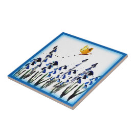 Blommigten Vår Kakelplatta