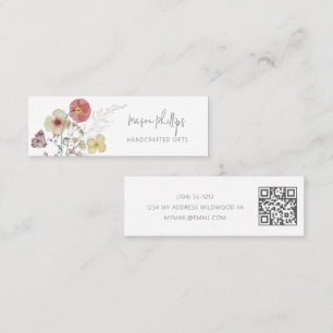 Blommigten Vattenfärg i handgjorda presenter av mo Mini Visitkort