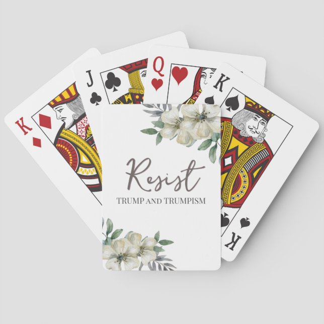 Blommigten Vattentärsfärg - kvarstående politik Casinokort (Baksidan)