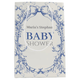 blommigten vintage Coquette Blue Bow