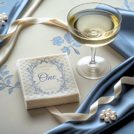 blommigten vintage Coquette Blue Bow Pappersservett