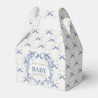 blommigten vintage Coquette Blue Bow Presentaskar