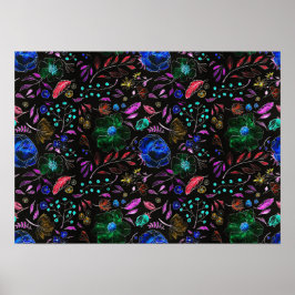 Blommigten vintage Poster