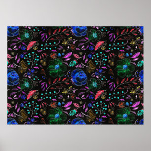 Blommigten vintage Poster