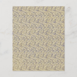 Blommigten vintage Skriv ut avbokning Papper