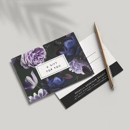 Blommigten Violet Mörk för elegant | Intyg om gåva