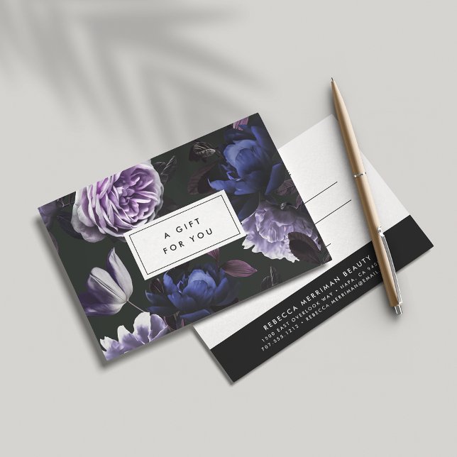 Blommigten Violet Mörk för elegant | Intyg om gåva (Skapare uppladdad)