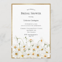 Blommigten Vita Daisy Vattenfärgen Guld Möhippa